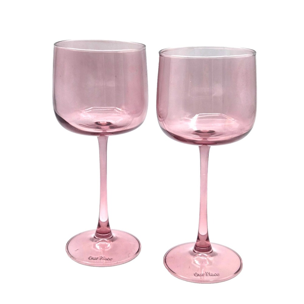 Our Place Amethyst Rosa Wine Glasses Goblets 12 fl oz Set of 2